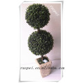 China high quality decorative plastic double grass ball tree for sale